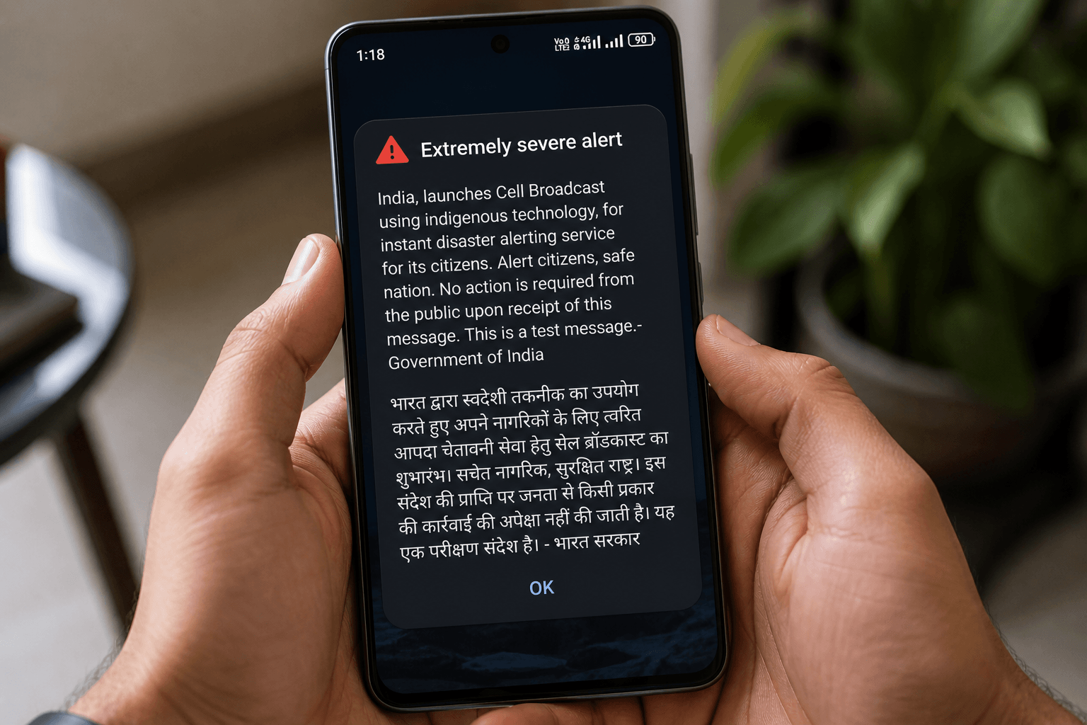 India emergency alert system test